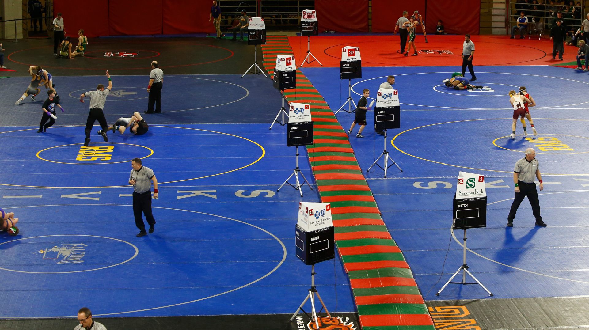 First round of state wrestling